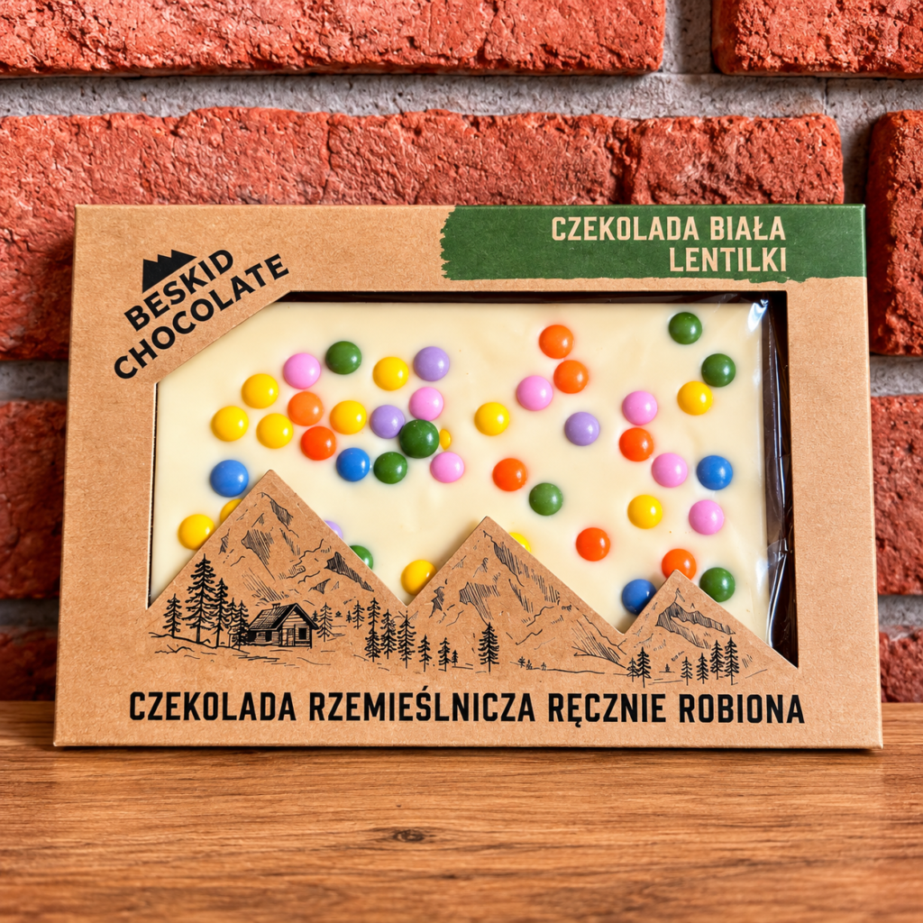 Czekolada biała z lentilkami - obrazek 1